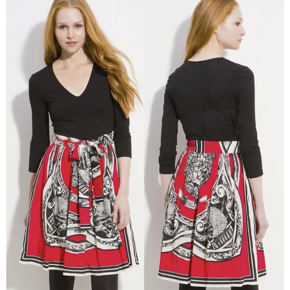 DKNY

Mock Two Piece Silk Skirt Dress
